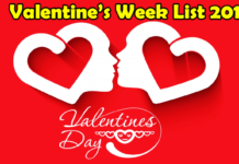 valentine week days list 2018 valentine day 2018
